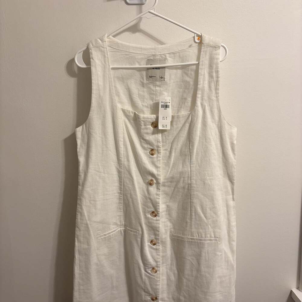Abercrombie & Fitch The A&F Mara Linen-Blend Vest NWT Bridal Fourth of July